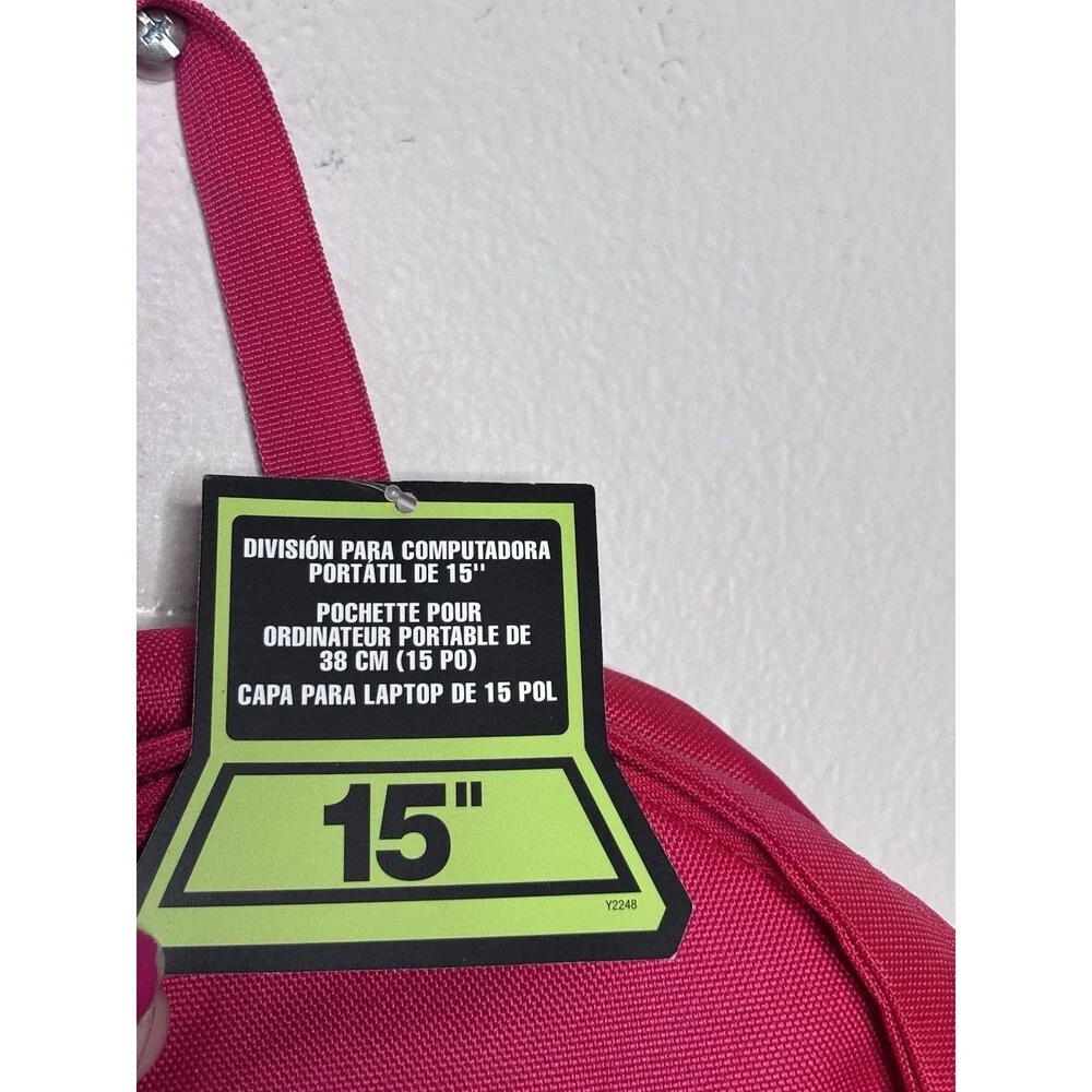 Trans Jansport Backpack 15” Laptop Sleeve Universal Hot PINK (Love Potion) *NWT*